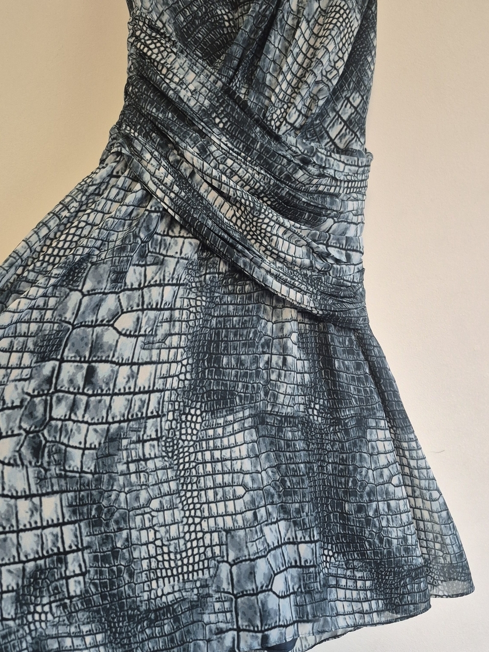 Kenneth Cole New York Faux-Snakeskin Wrap Mini Dress - Picture 4 of 6